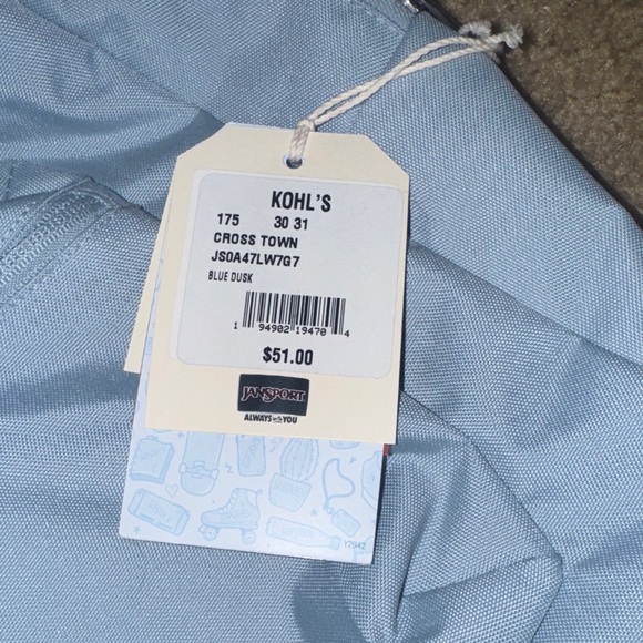 Jansport Sky Blue Backpack, 5 star binder, wood pencils, erasers, and planner - Picture 2 of 3